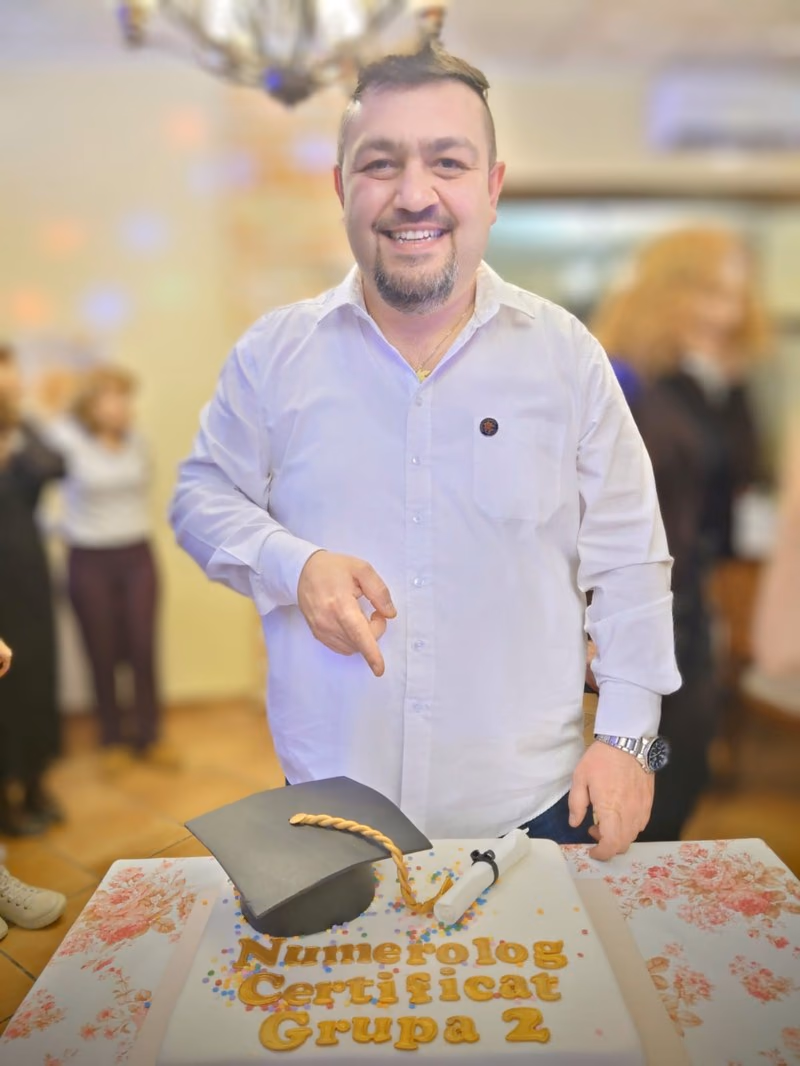 Vladu Marius Daniel la absolvirea cursului de numerolog